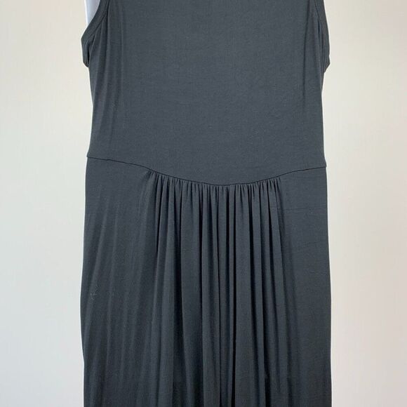 Maurices 24/7 Tank Dress sz 1X Sleeveless Midi Casual Black Twist Front New NWT - Picture 5 of 8